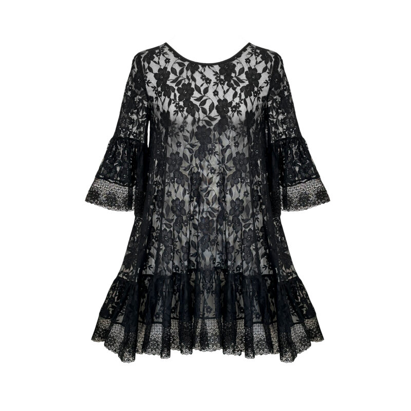 Black lace tunic