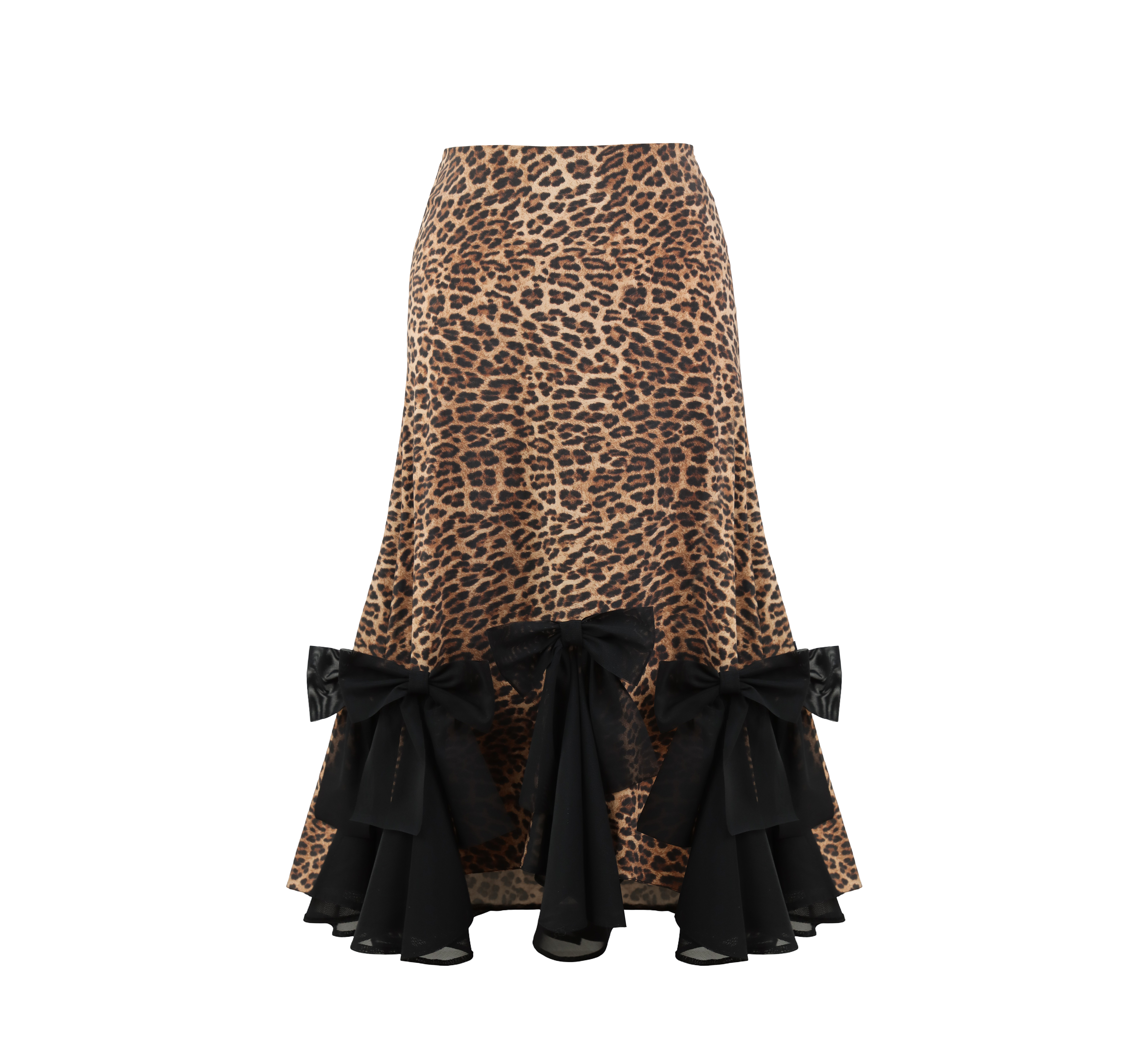 Leopard midi skirt