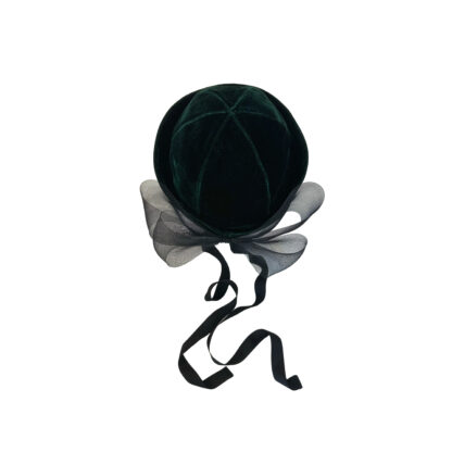 Green velvet hat