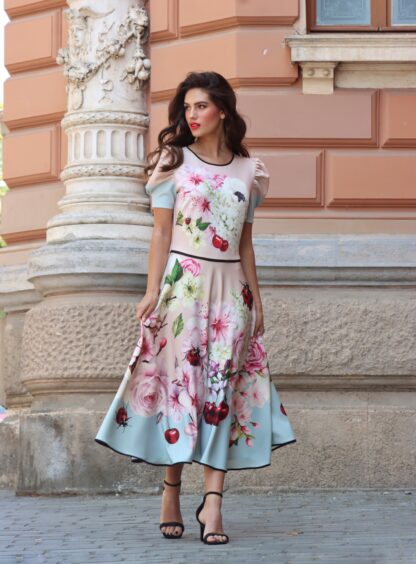 Midi cherry dress - Slika 5