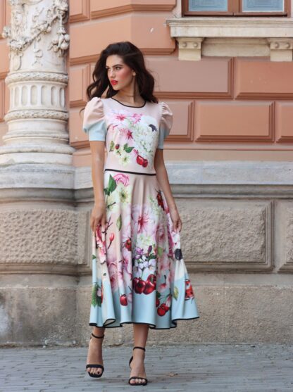 Midi cherry dress - Slika 4