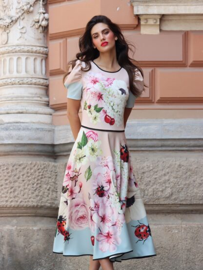 Midi cherry dress - Slika 6