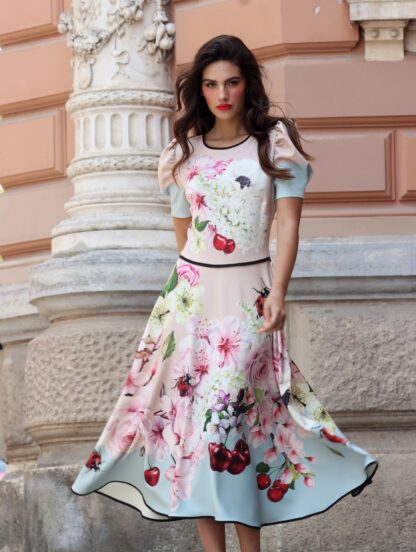 Midi cherry dress - Slika 7