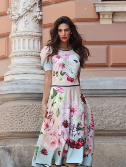 Midi cherry dress - Slika 8