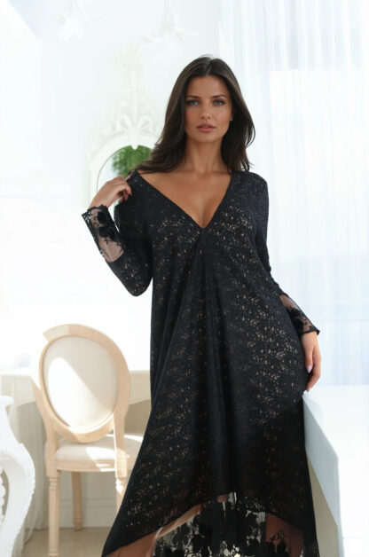 Iris black lace dress - Image 6