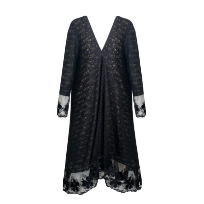 Iris black lace dress