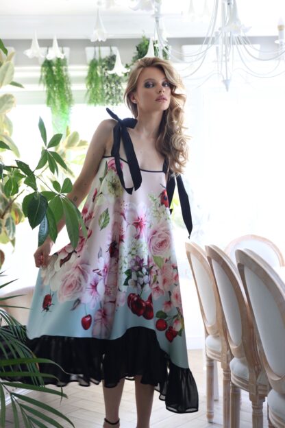 Black frill dress - Slika 7