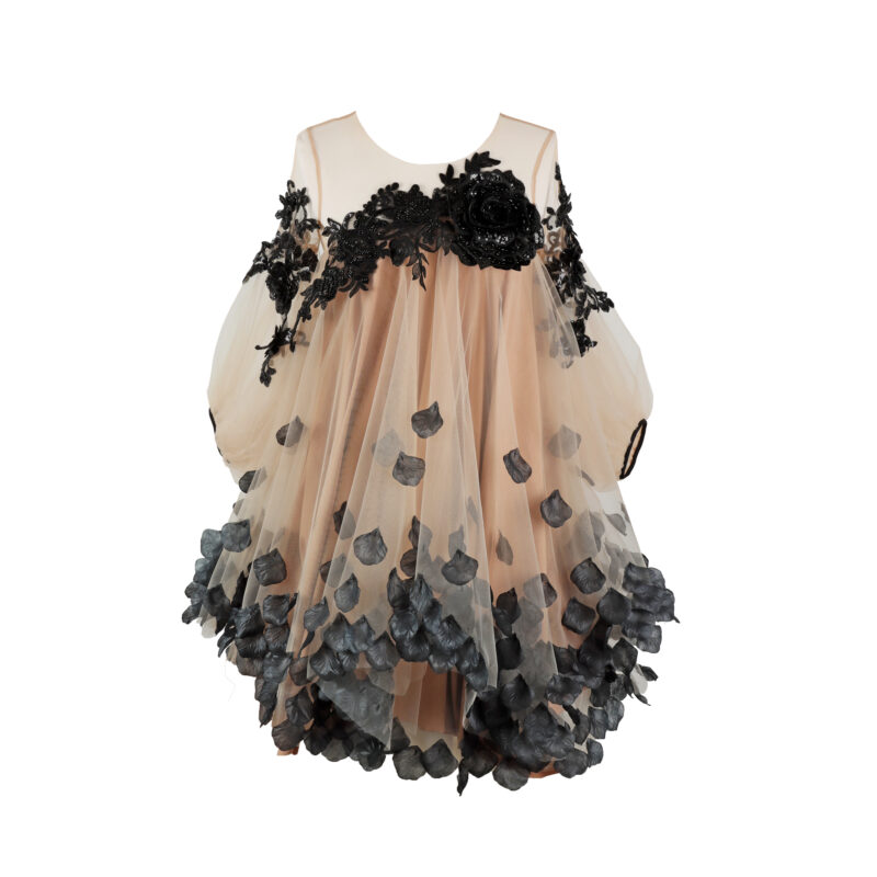Black petals dress