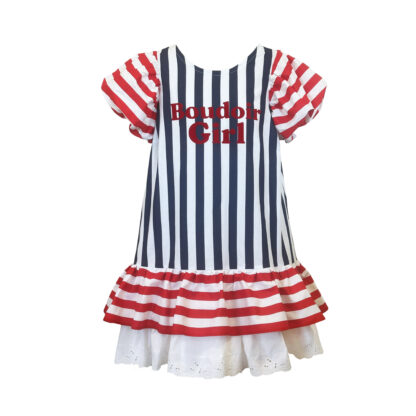 Navy frill dress