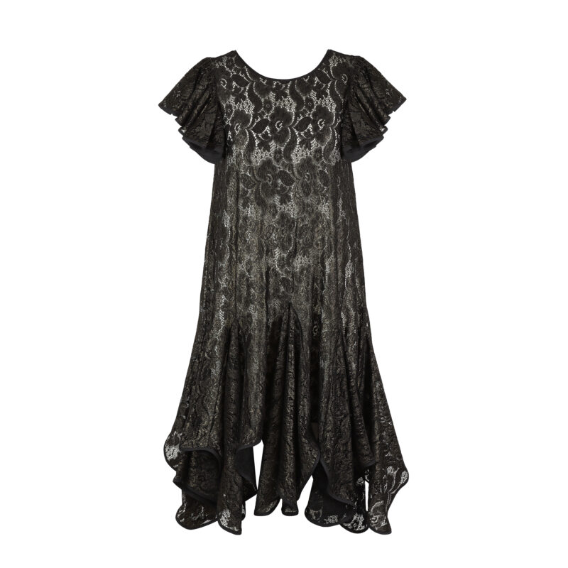 Gold lace dress