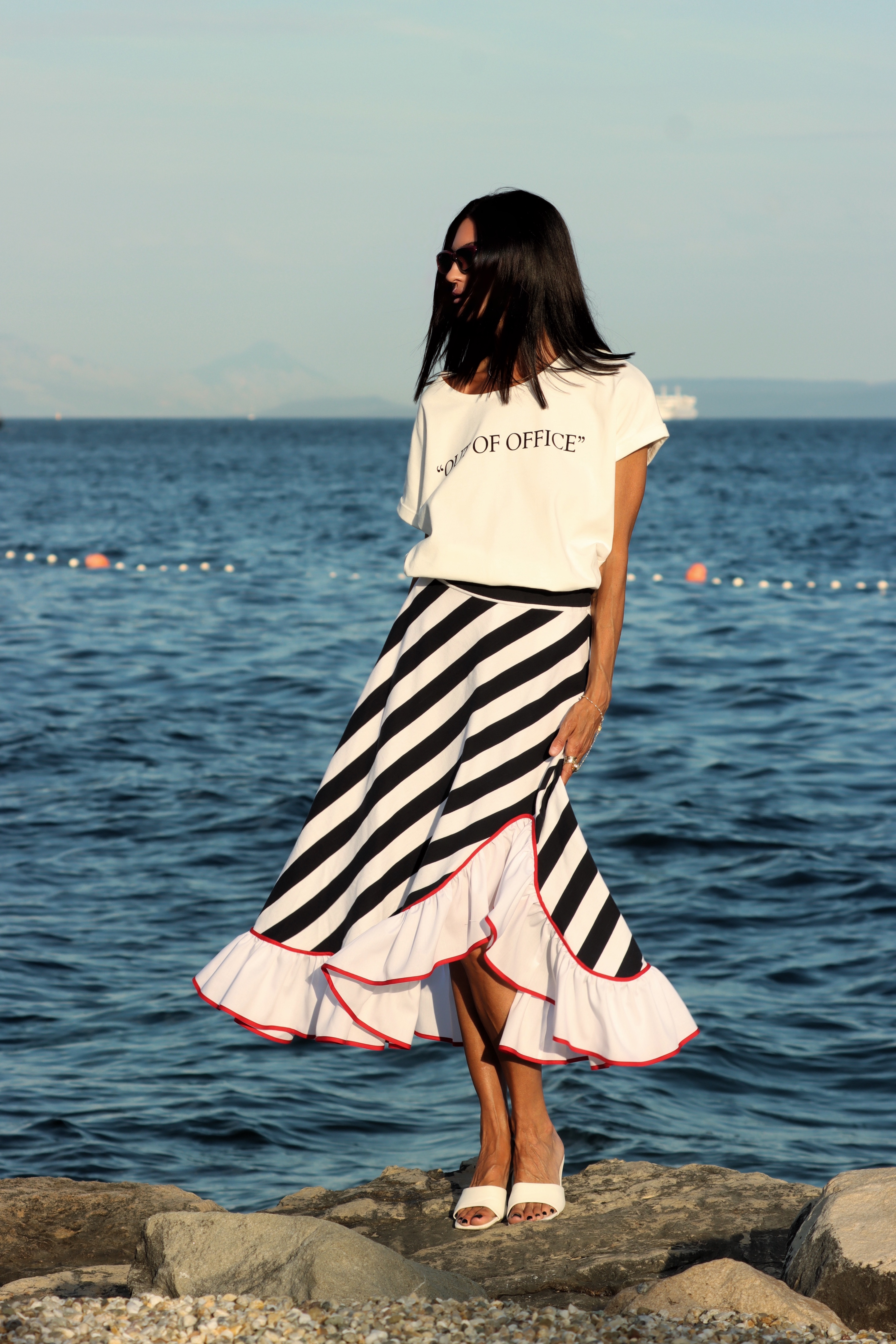 Navy midi skirt - Slika 5