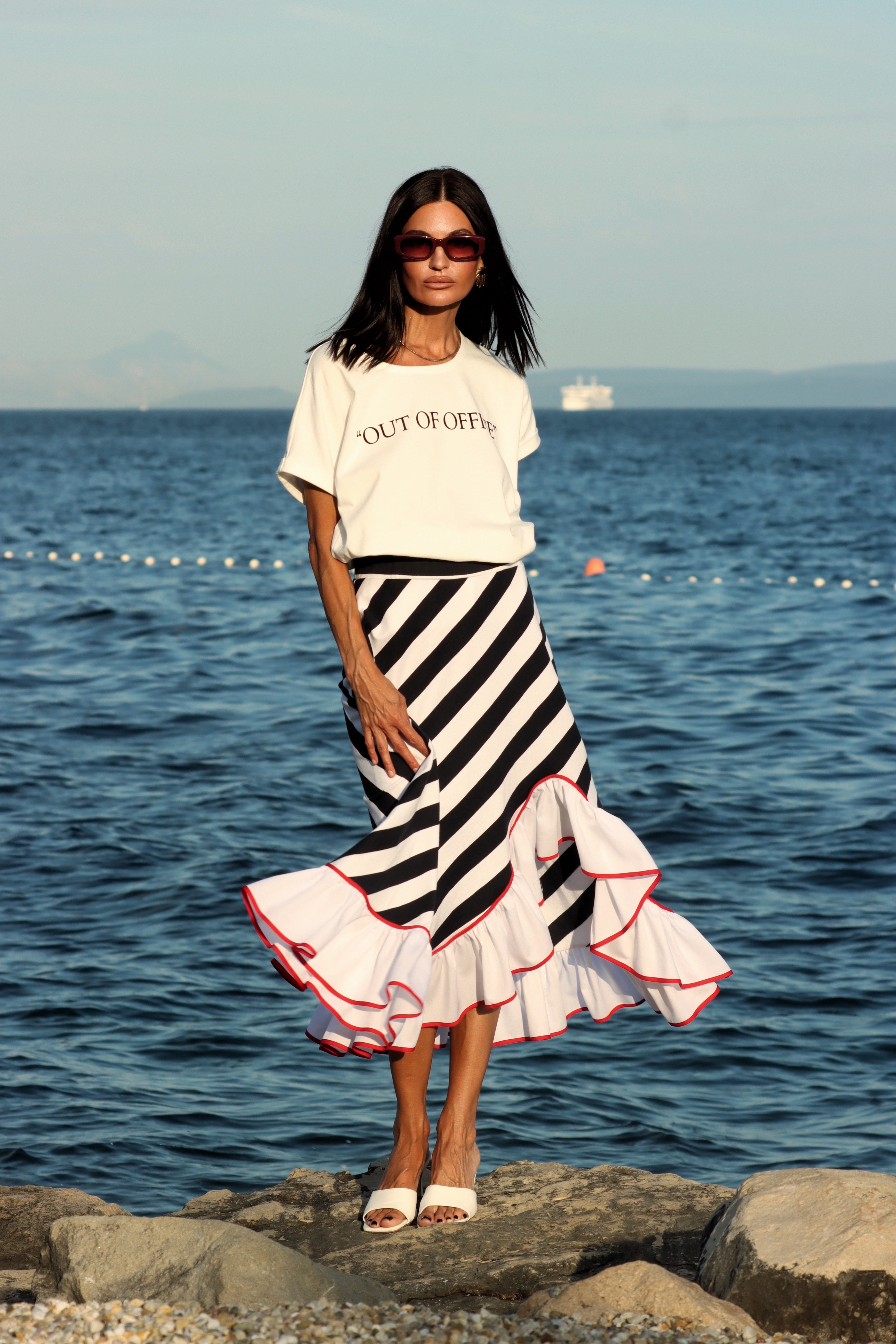 Navy midi skirt - Slika 2
